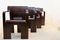 Dark-Brown Ashwood Strip Dining Chairs by Gijs Bakker for Castelijn, Set of 4 2