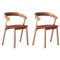 Natural Leather Nude Dining Chair by Made by Choice, Set of 2 1