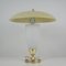 Mid-Century Modern Swedish Saucer Table Lamp in Opaline and Fiberglass, 1950s, Image 9