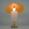 Lampe de Bureau Soucoupe Mid-Century en Opaline et Fibre de Verre, Suède, 1950s 13