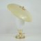 Mid-Century Modern Swedish Saucer Table Lamp in Opaline and Fiberglass, 1950s 4