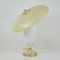 Mid-Century Modern Swedish Saucer Table Lamp in Opaline and Fiberglass, 1950s, Image 5
