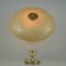 Mid-Century Modern Swedish Saucer Table Lamp in Opaline and Fiberglass, 1950s, Image 3