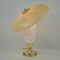 Mid-Century Modern Swedish Saucer Table Lamp in Opaline and Fiberglass, 1950s, Image 6