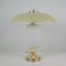 Mid-Century Modern Swedish Saucer Table Lamp in Opaline and Fiberglass, 1950s, Image 10