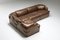 Confidential Sofa in Bronze Golden Leather by Alberto Rosselli, Image 4