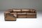 Confidential Sofa in Bronze Golden Leather by Alberto Rosselli 2
