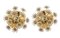 Germany Palwa Flower Wall Sconces in Faceted Crystals & Brass, 1960, Set of 2 4