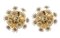 Germany Palwa Flower Wall Sconces in Faceted Crystals & Brass, 1960, Set of 2, Image 4