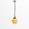 Vintage French Yellow Glass Pendant, 1930s 5