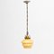 Vintage French Yellow Glass Pendant, 1930s 4