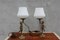 Lámparas de mesita de noche Cherub vintage de latón, Imagen 2