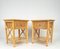 Tables de Chevet en Rotin et Bois, Italie, 1980s 4