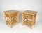 Italian Rattan Bedside Tables in Bamboo and Wood, 1980s 5