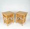 Italian Rattan Bedside Tables in Bamboo and Wood, 1980s, Image 3