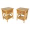Italian Rattan Bedside Tables in Bamboo and Wood, 1980s 1