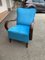 Blaue Art Deco Sessel, 1920er, 2er Set 4