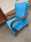 Art Deco Blue Lounge Chairs, 1920s, Set of 2 1