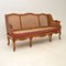 Antique French Bergere Sofa in Carved Walnut 2