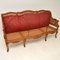 Antique French Bergere Sofa in Carved Walnut 10