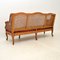 Antique French Bergere Sofa in Carved Walnut 13