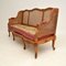 Antique French Bergere Sofa in Carved Walnut 3