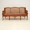 Antique French Bergere Sofa in Carved Walnut 1