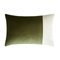 Green and White Double Rectangle Pillow from Lo Decor 1