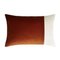 Brick Red and White Double Rectangle Brick Double Velvet Pillow from Lo Decor 1