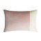Pink and White Double Rectangle Velvet Pillow from Lo Decor 1