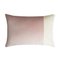 Pink and White Double Rectangle Velvet Pillow from Lo Decor, Image 1