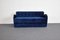 Mid-Century Bauhaus Style Blue Velvet Sofa by József Pereszegi, 1958, Set of 3 22