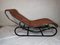 Chaise Longue en Métal Chromé et Cuir Laiton, Italie, 1960s 1