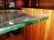 Mobile Bar mit Holz & Glas Messing Hockern, Italien, 1950er, 4er Set 14