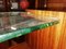 Mueble bar con taburetes de madera y vidrio, Italia, años 50. Juego de 4, Imagen 14