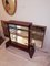 Mueble bar de madera con espejo y cristales, años 50, Imagen 10