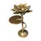 Brass Water Lily Candleholder, 1960s 1