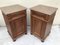 Bedside Tables in Oak with Marble Top, 1940s, Set of 2 8