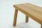 Brutalist Solid Oak Side or Coffee Table, 1970s 2