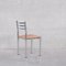 Französische Mid-Century Esszimmerstühle aus Metall & Binse, 4er Set 3
