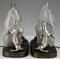 Art Deco Lamps With Seals by Carvin, 1930, Set of 2 6