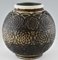 Art Deco Spherical Ceramic Vase With Stylized Motifs, 1925 2