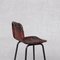 Mid-Century French Leather Bar Stool 10