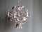 Vintage Italian Toleware Chandelier with Floral Motifs, 1960s, Image 4