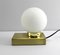 Glass Screen in Ball Shape on Brass Socket of Trio Table Lamp, 1990s 5