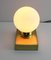 Glass Screen in Ball Shape on Brass Socket of Trio Table Lamp, 1990s 3