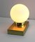 Glass Screen in Ball Shape on Brass Socket of Trio Table Lamp, 1990s 2