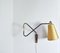 Lampada da parete in ottone con braccio flessibile, Danimarca, anni '50, Immagine 7