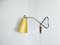 Danish Brass Wall Lamp with Swing Arm, 1950s, Image 2