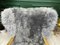 Poltrona Wingback vintage in pelle di pecora bianca di Howard Keith, Immagine 7